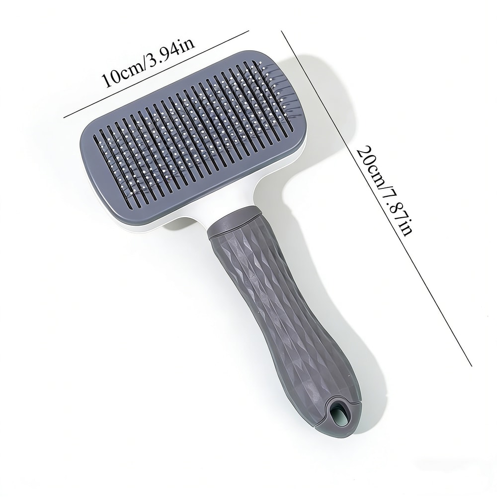 Premium Dog & Cat Pet Grooming Brush with One Click Hair Removal