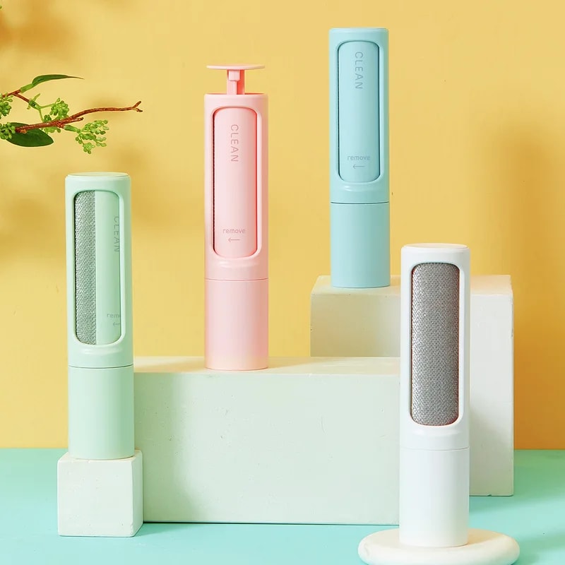 Reusable Pet Hair Remover Brush & Self Cleaning Lint Roller Tool