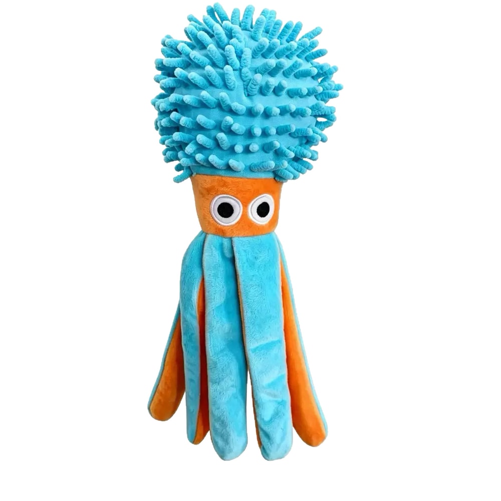 Soft Plush Octopus Interactive Dog Chew Toy For Play Boredom Relief 4
