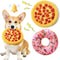 Plush Pizza Squeaky Dog Toy Interactive Chew & Teeth Cleaning Fun