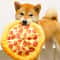 Plush Pizza Squeaky Dog Toy Interactive Chew & Teeth Cleaning Fun