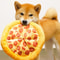 Plush Pizza Squeaky Dog Toy Interactive Chew & Teeth Cleaning Fun