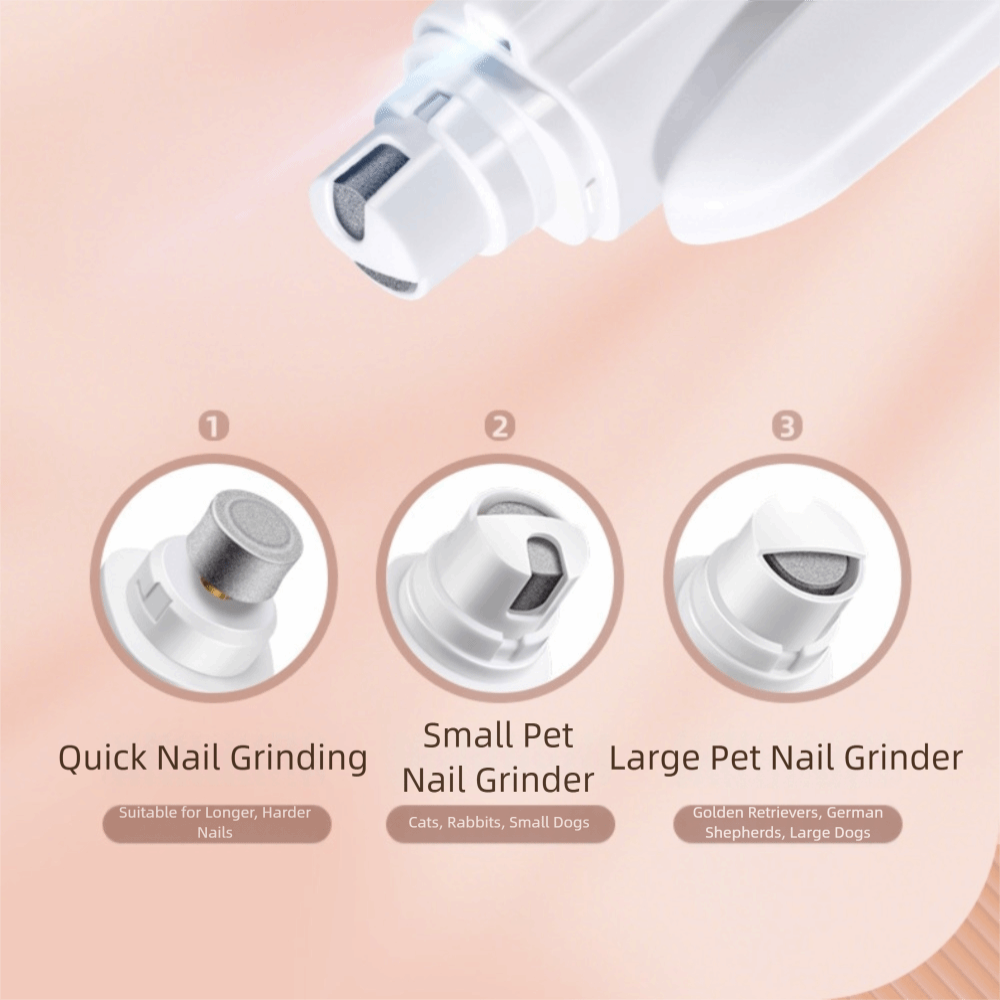 Portable Electric Pet Nail Trimmer with LED Pet Nail Grinder and Clippers for Safe Grooming