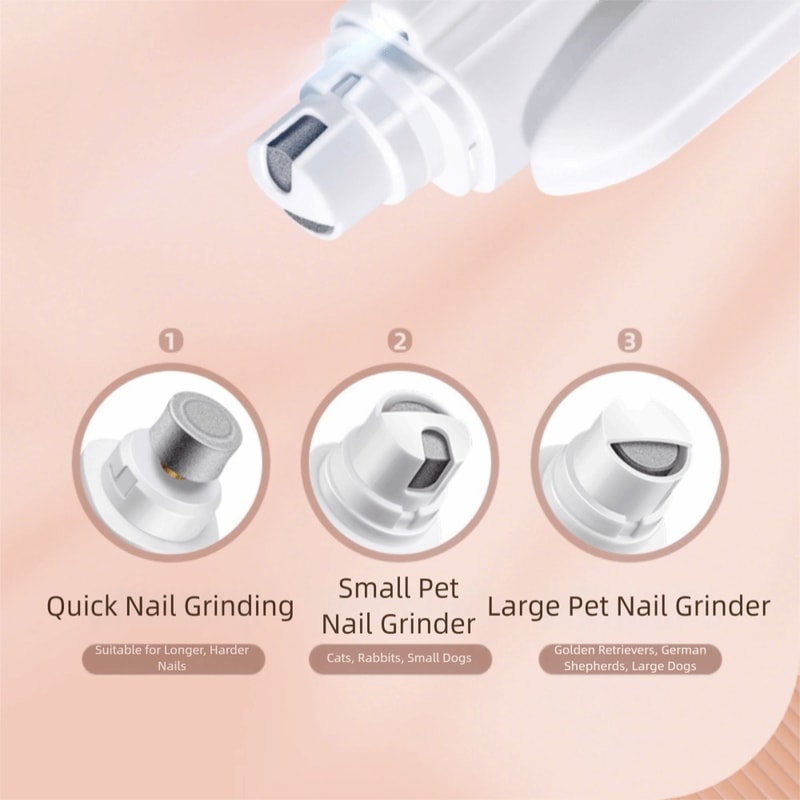 Portable Electric Pet Nail Trimmer with LED Pet Nail Grinder and Clippers for Safe Grooming
