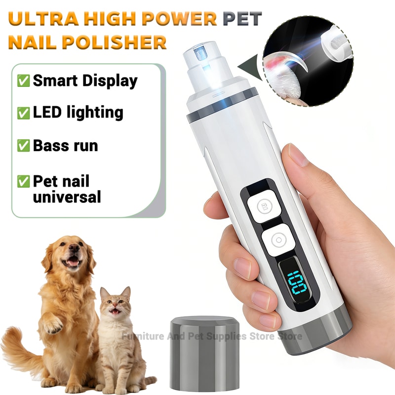 Premium Electric Pet Nail Trimmer & Grinder with LED Light