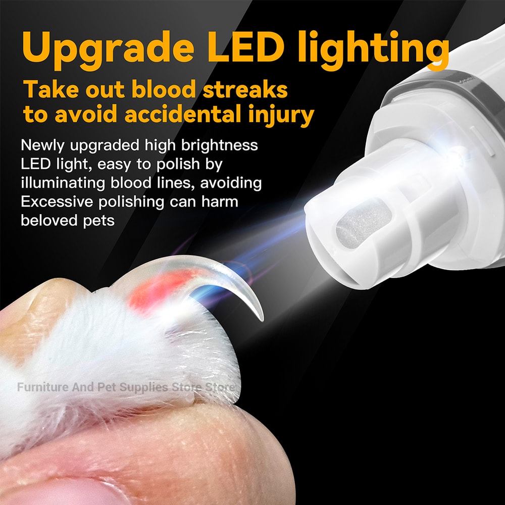 Premium Electric Pet Nail Trimmer & Grinder with LED Light