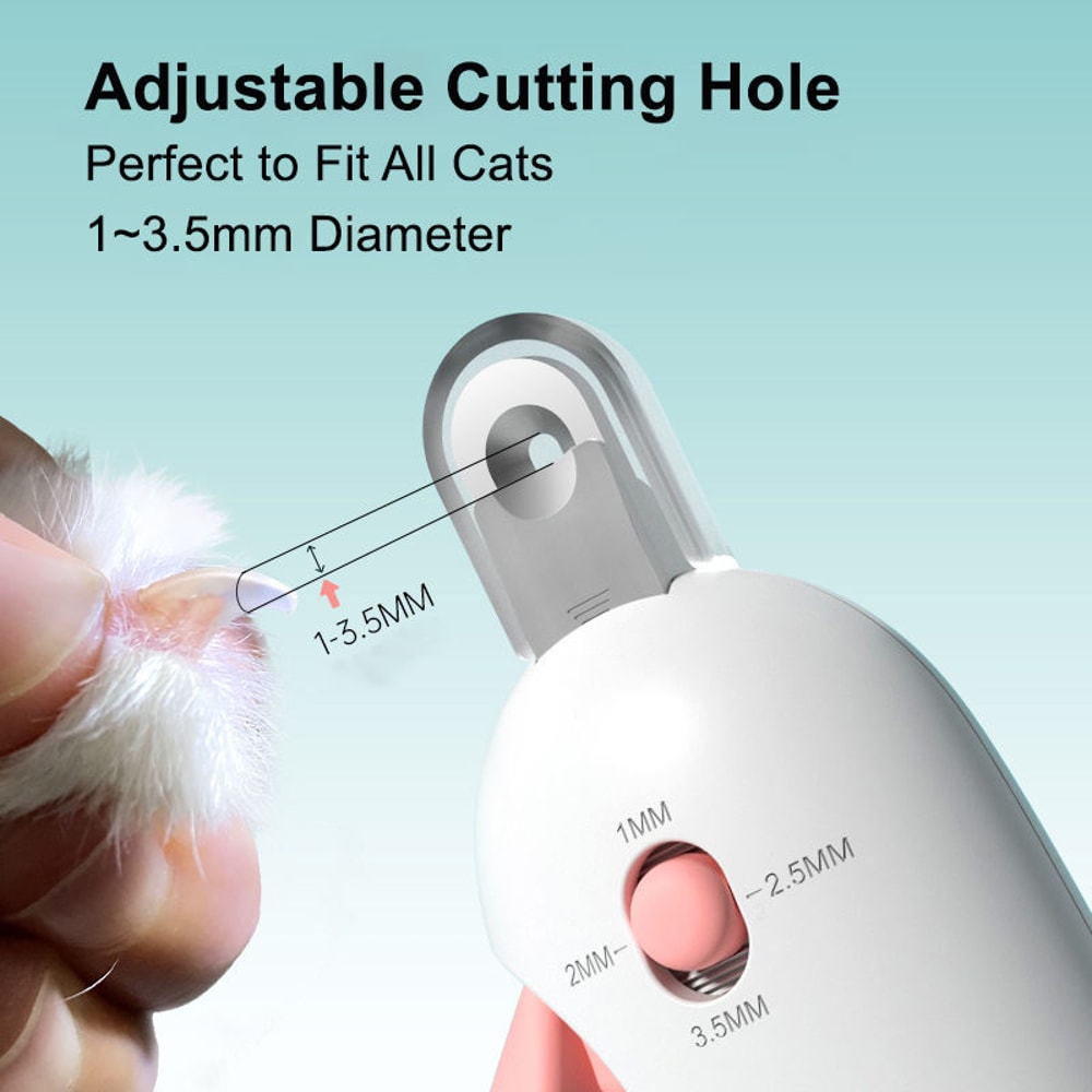 Adjustable Pet Nail Clippers for Dogs & Cats with Anti Overcut Safety Guard