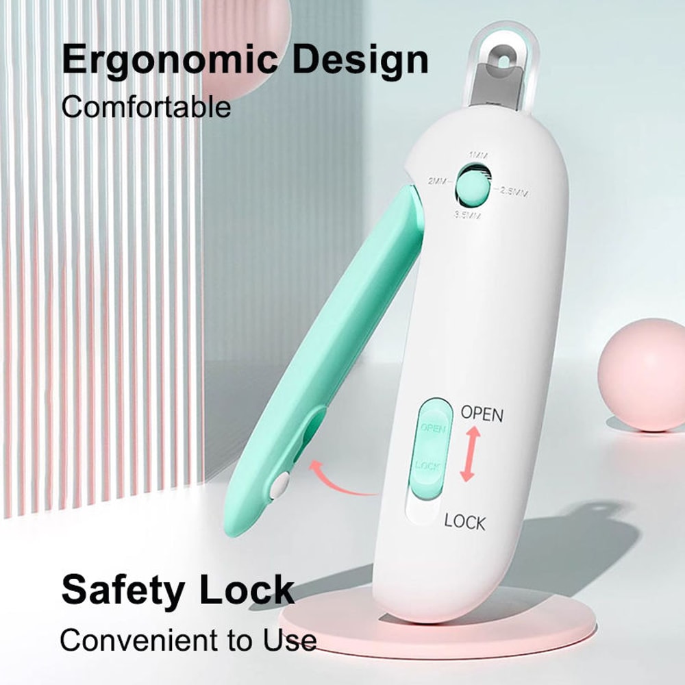 Adjustable Pet Nail Clippers for Dogs & Cats with Anti Overcut Safety Guard