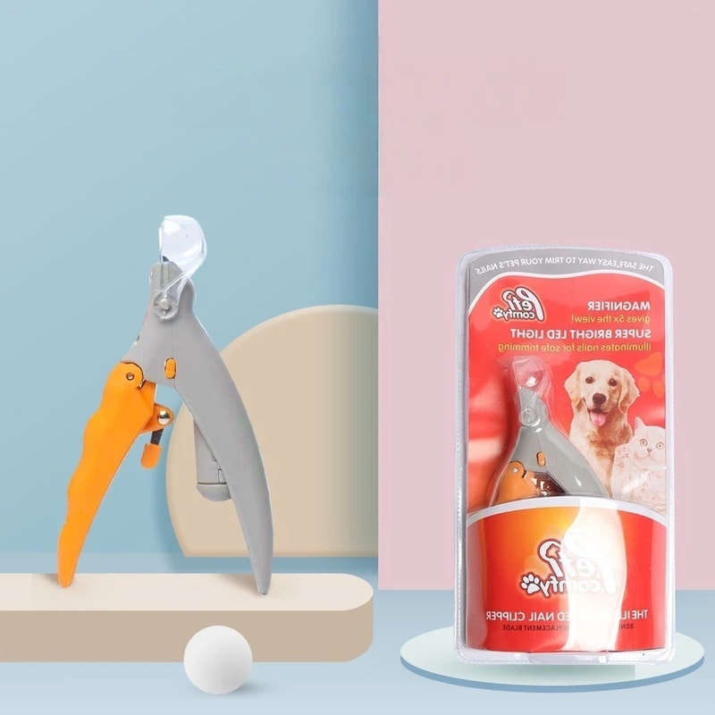 LED Pet Nail Clippers with 5X Magnifier for Safe Dog & Cat Grooming