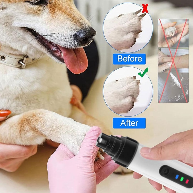 QuietPaws Rechargeable Pet Nail Grinder for Dogs & Cats