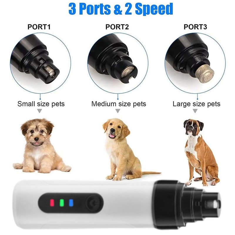QuietPaws Rechargeable Pet Nail Grinder for Dogs & Cats