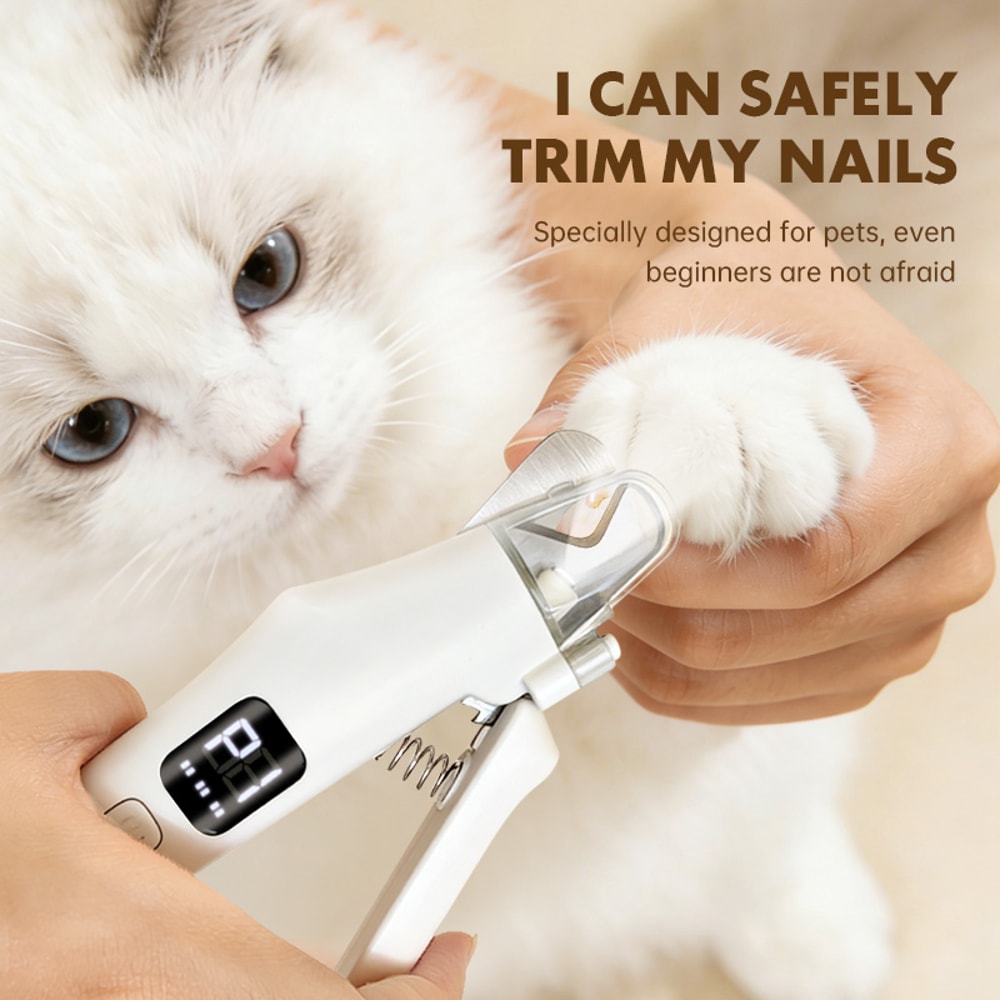 Pet Nail Trimmer Grinder With LED Light And Digital Display 0
