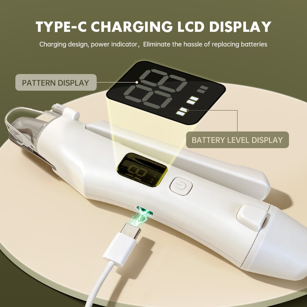 Pet Nail Trimmer Grinder With LED Light And Digital Display 3