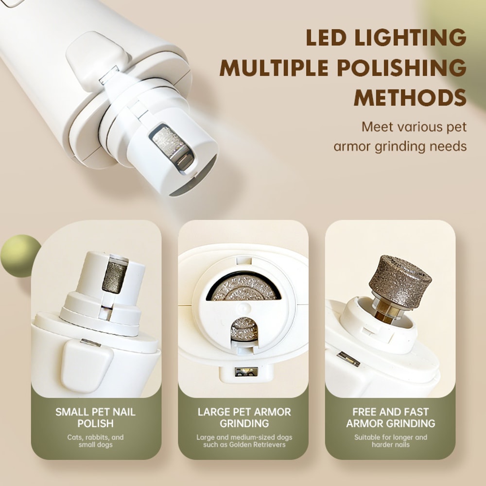 Pet Nail Trimmer Grinder With LED Light And Digital Display 4