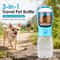 Portable Pet Travel Water Bottle & Food Dispenser 3 n 1 Leakproof Bowl