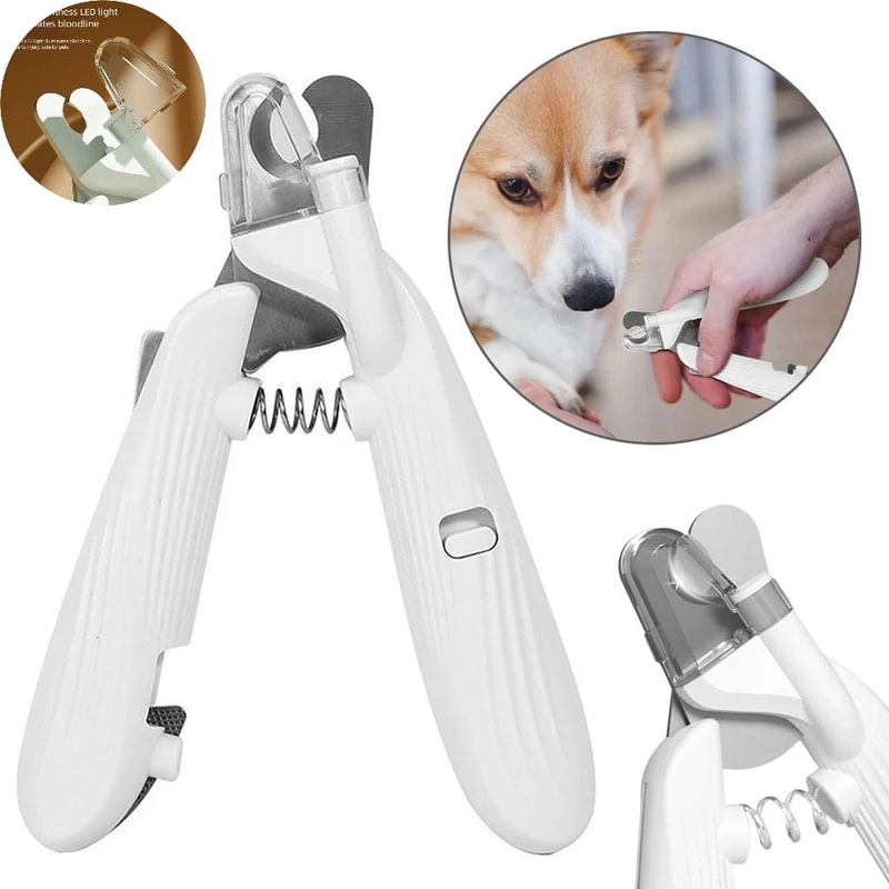 LED Pet Nail Clippers For Dogs Cats With Splash Guard 1