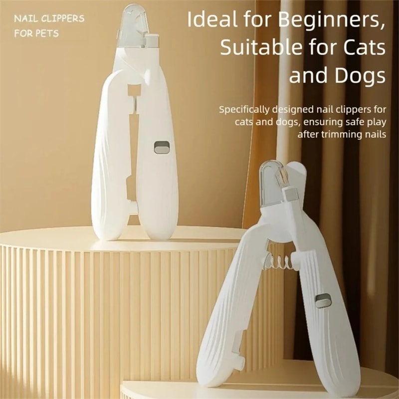 LED Pet Nail Clippers For Dogs Cats With Splash Guard 2