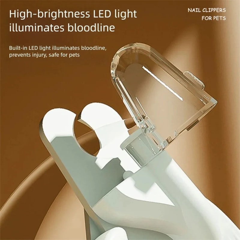LED Pet Nail Clippers For Dogs Cats With Splash Guard 4