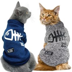 Winter Pet Hoodies: Dog & Cat Clothing for Small/Medium Pets