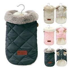 Winter Pet Jacket: Super Warm Clothes with Fur Collar for Small Dogs - Cotton Outfits