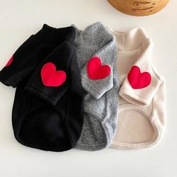 cozy plush sweater for small dogs & cats | autumn/winter warm base coat