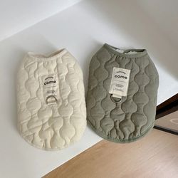 winter dog cotton coat: ripple top, sleeveless vest - designer pet clothes