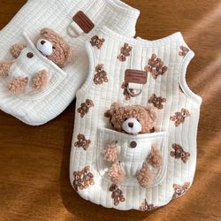 puppy & cat fashion: designer vest, cute cartoon shirt for small dogs