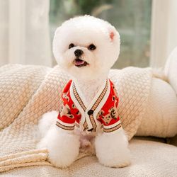 Winter Dog Clothes: Chihuahua Soft Puppy Kitten Striped Cardigan