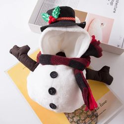 Winter Pet Cosplay: Christmas Snowman Costume for Dogs