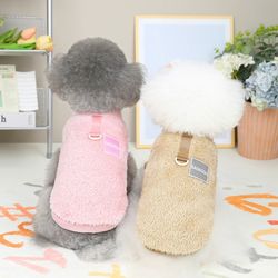 warm dog clothes for winter: soft fleece pet clothing for small dogs
