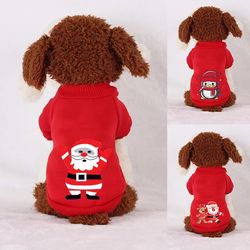 Warm Christmas Pet Hoodie: Soft Fleece Dog Sweater for Small Dogs
