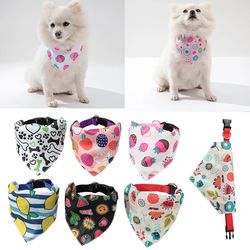Adjustable Pet Bandanas: Plaid Cotton Scarf for Dogs & Cats