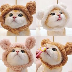 Cute Cat Dog Plush Head Cover - Funny Animal Costume Accessory