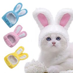 funny cat headgear: cute rabbit ears cap for cats