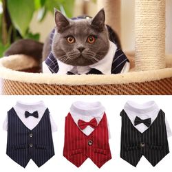 Stylish Cat Dog Party Suit: Fashionable Pet Jacket for Weddings & Birthdays
