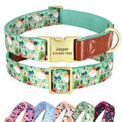 Custom Engraved Dog Collar | Adjustable Pet Buckle Collars with Anti-lost