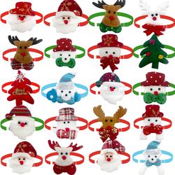 Christmas Small Dog Bow Tie | Adjustable Pet Accessories for Puppy | Cat Collar