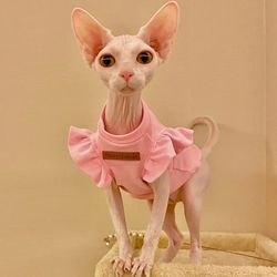 Summer Luxury Sphynx Cat Clothes: Stylish Attire