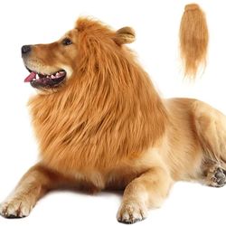 Large Dog Lion Mane Costume & Party Hat | Pet Cosplay Accessories