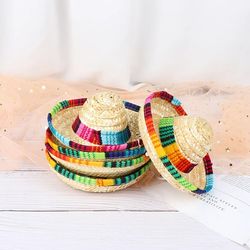 Mini Pet Dogs & Cats Sun Hat: Beach Party Straw Hats - Hawaii Style