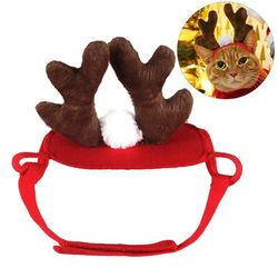 christmas dog headbands: antlers pet supplies for festive decoration