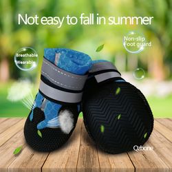 Summer Dog Shoes: Non-Slip Reflective Covers for Medium to Large Breeds
