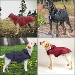 Durable Dog Raincoat with Hoodie & Reflective Stripe - Waterproof Pet JackeT