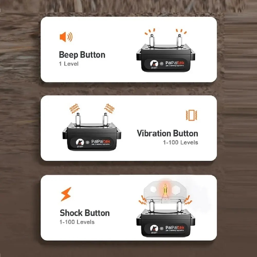 H92T1000MDogTrainingCollarUniversalDogBarkCollarWaterproofRechargeableDogShockCollarwit