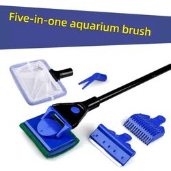 Aquarium Tool: Fish Tank Glass Cleaning Brush with Long Handle