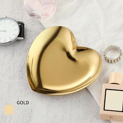 nordic style gold dining plate: stainless steel dessert & snack tray