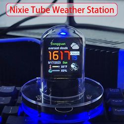 DIY NatNixie Tube Clock: Smart WiFi Glow, Cyberpunk Style, Visual Display