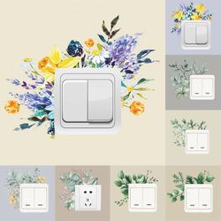 Colorfast Plant & Flower Wall Mural: Self-adhesive Decor Sticker
