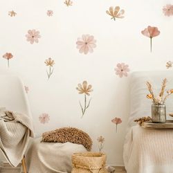 Watercolor Flowers Wall Stickers: Eco-Friendly Home Decor
