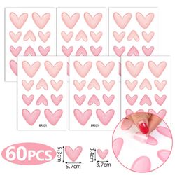 Pink Heart Wall Stickers: Big & Small Hearts Art Decals for Children's Room